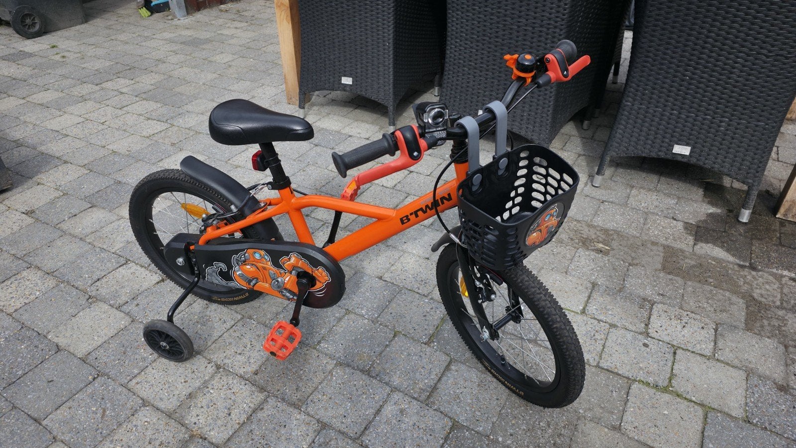 B TWIN Kinderfiets 16 inch., Ophalen, Zo goed als nieuw, Minder dan 16 inch