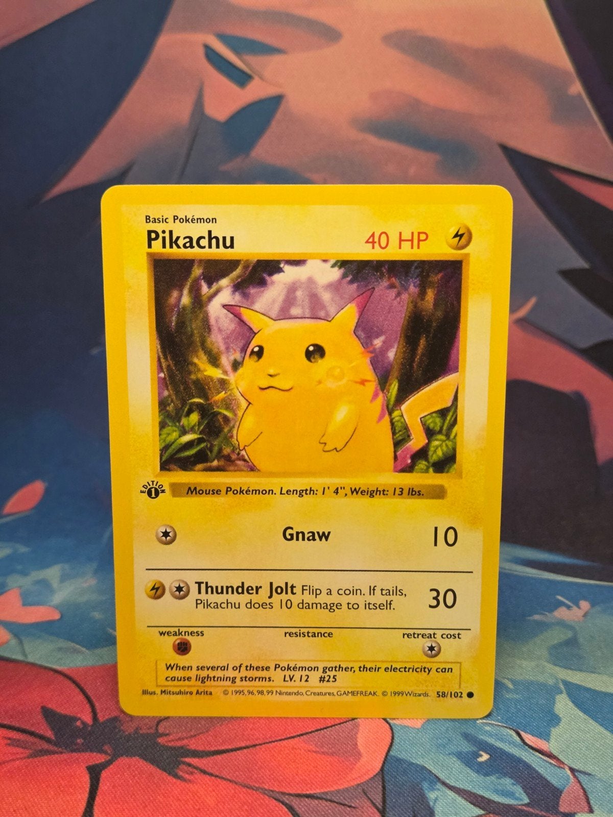 Pikachu 58/102 Shadowless 1st Edition Mint/nearmint staat!, Ophalen of Verzenden, Zo goed als nieuw, Losse kaart