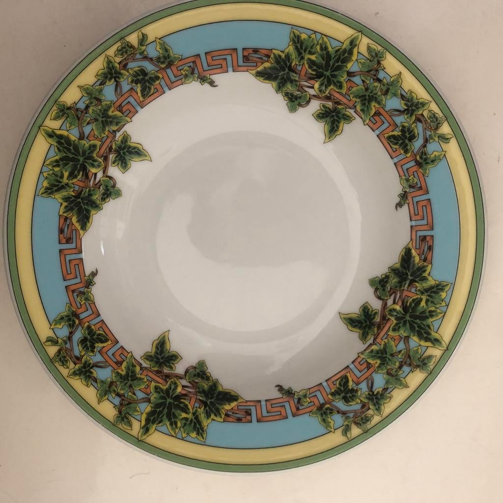 Versace Jeans Home diep bord - Ivy Leaves Passion, Gebruikt, Ophalen of Verzenden, Bord(en), Overige stijlen