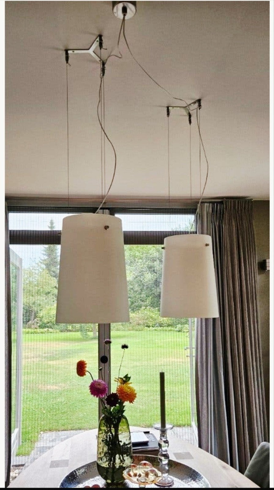 Prandina Sera1 design hanglamp melkglas, Huis en Inrichting, Ophalen, E27 (groot), Zo goed als nieuw, Glas
