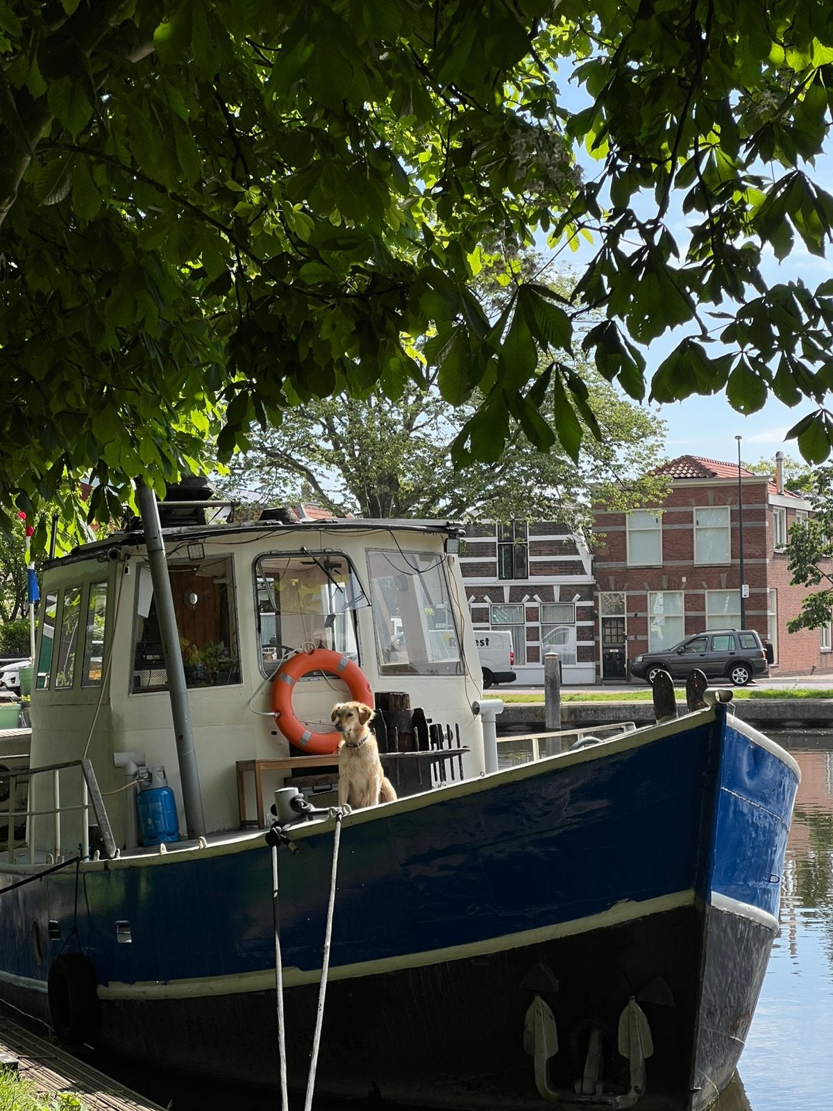 Varend woonschip/kotter + ligplaats Amsterdam, Huizen en Kamers, Woonboten te koop, Amsterdam