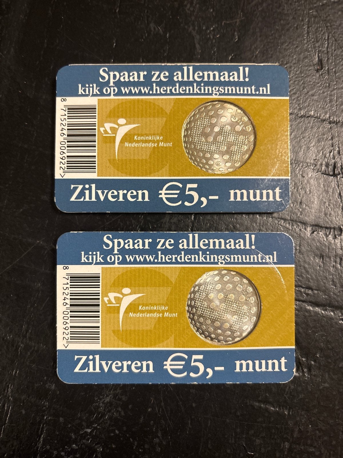 2 zilveren munten '60 jaar Vrede en Vrijheid', Setje, Koningin Beatrix, Zilver, Euro's