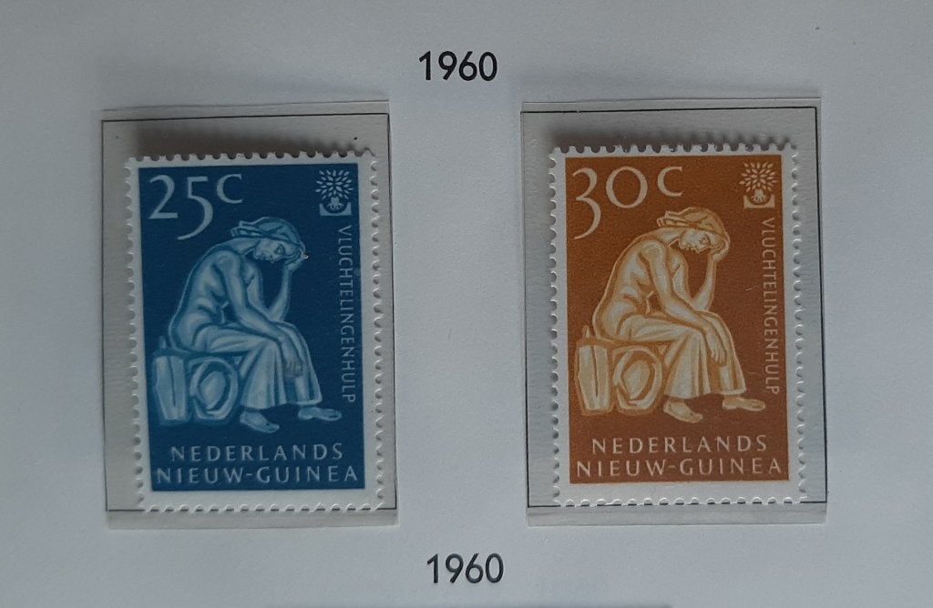 1960 Nederlands Nieuw Guinea Vluchtelingenzegels Nvph 61 -62, Ophalen, Postfris, Nieuw-Guinea