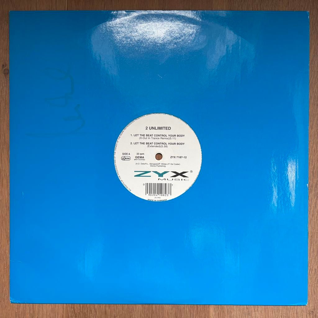 2 Unlimited - Let The Beat Control Your Body | Maxi Vinyl, Ophalen of Verzenden, Zo goed als nieuw, 12 inch, Dance Populair