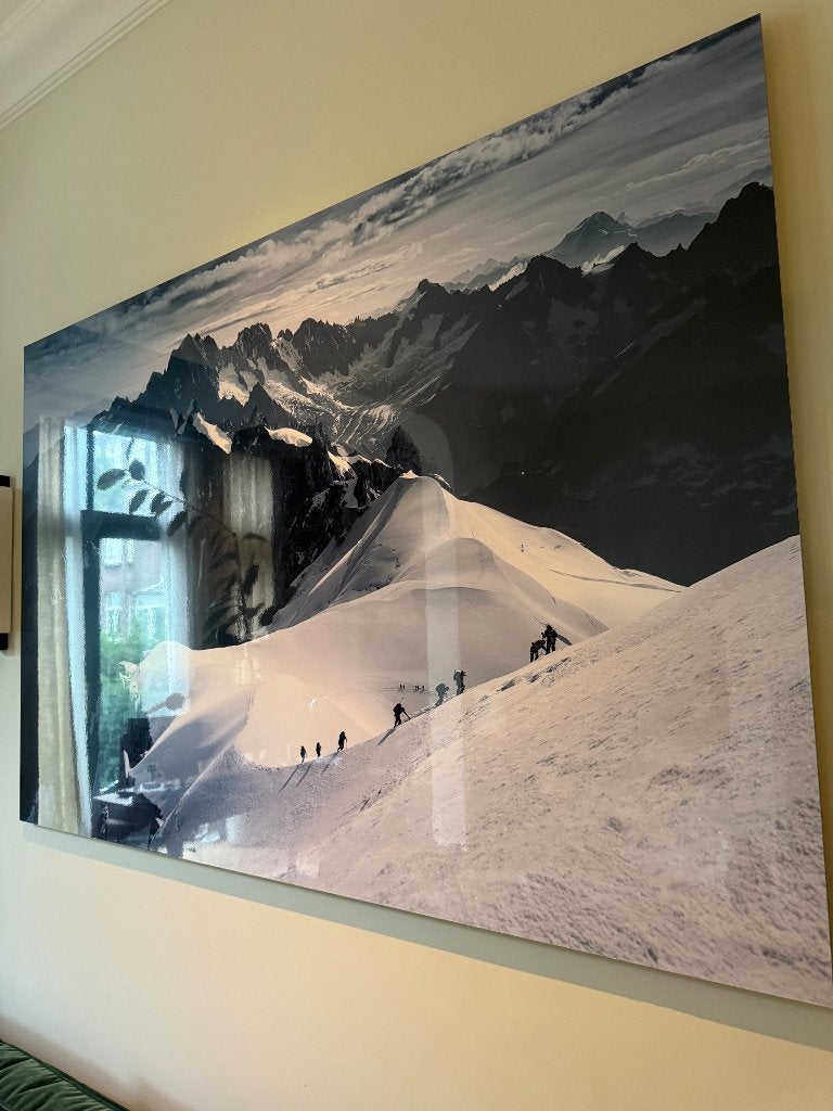 De Franse Alpen in je Woonkamer, Ophalen, 125 cm of meer, Zo goed als nieuw, Schilderij