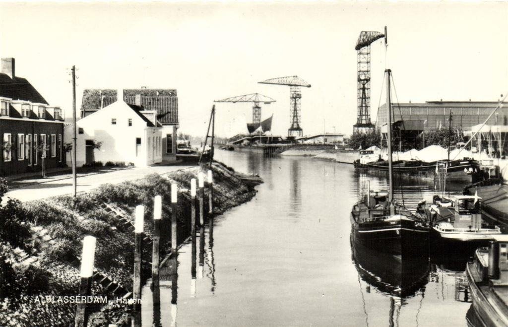 Alblasserdam, Haven - ongelopen, Verzamelen, Ophalen of Verzenden, 1940 tot 1960, Ongelopen, Zuid-Holland