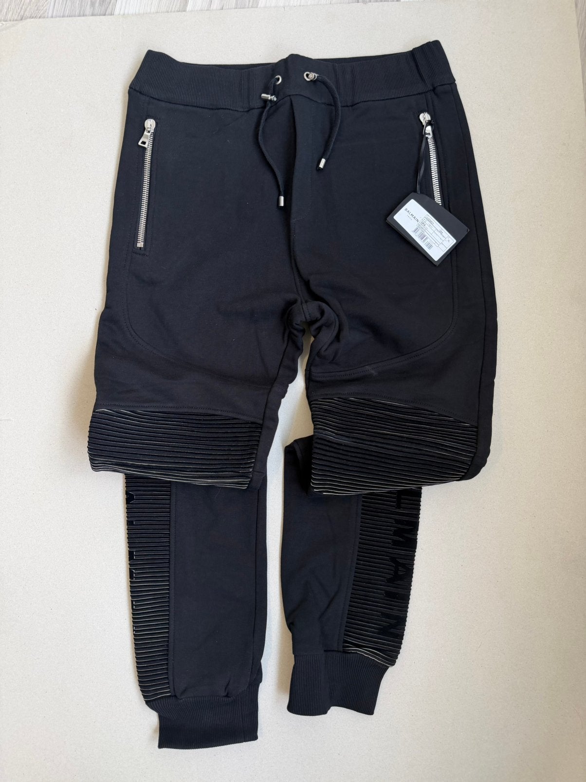 Balmain Paris Biker Sweatpants, Ophalen of Verzenden, Zo goed als nieuw, Maat 56/58 (XL), Zwart