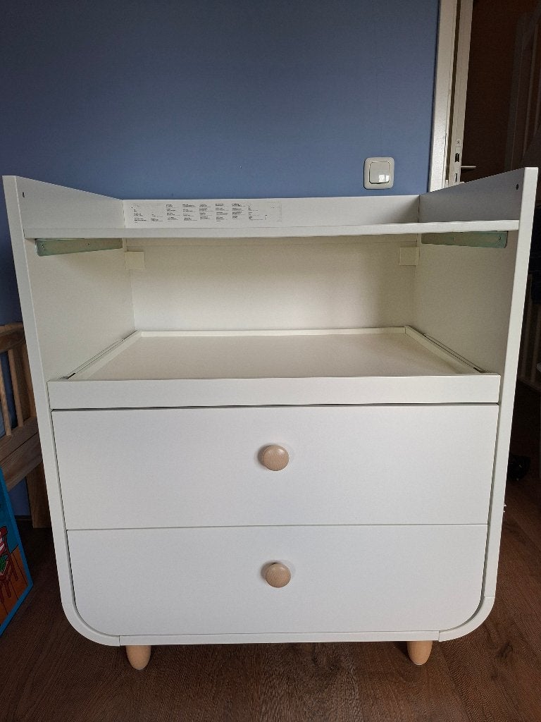 ledikant en commode (Ikea myllra), Kinderen en Baby's, Babywiegjes en Ledikanten, Gebruikt, Ledikant, Ophalen