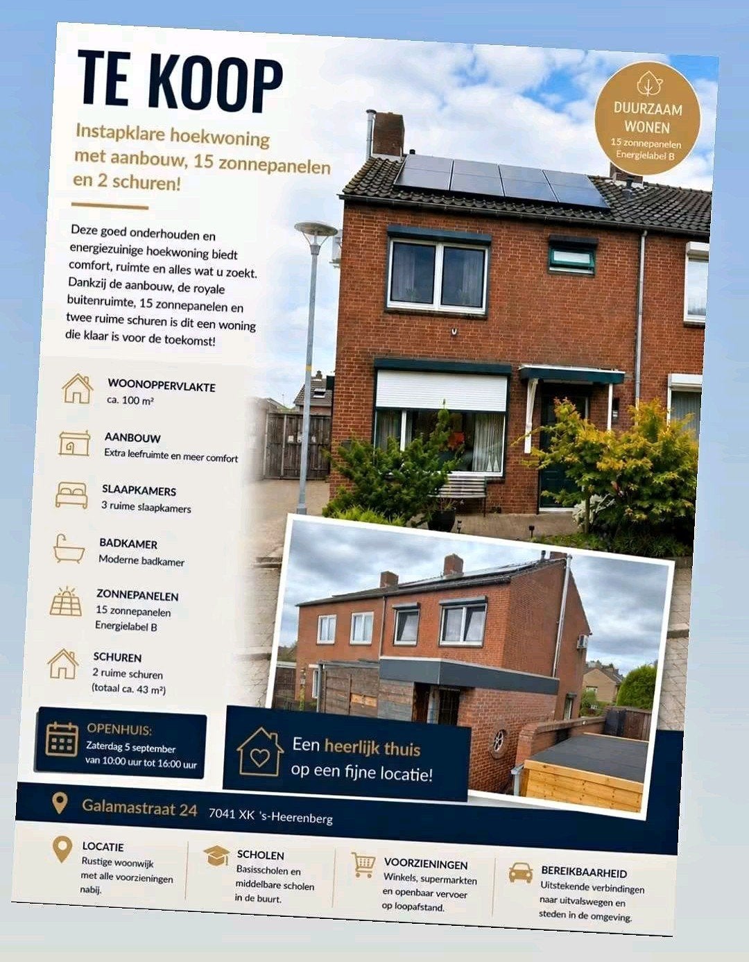Woning te koop 's-Heerenberg, 100 m², Gelderland, Tot 200 m², Hoekwoning