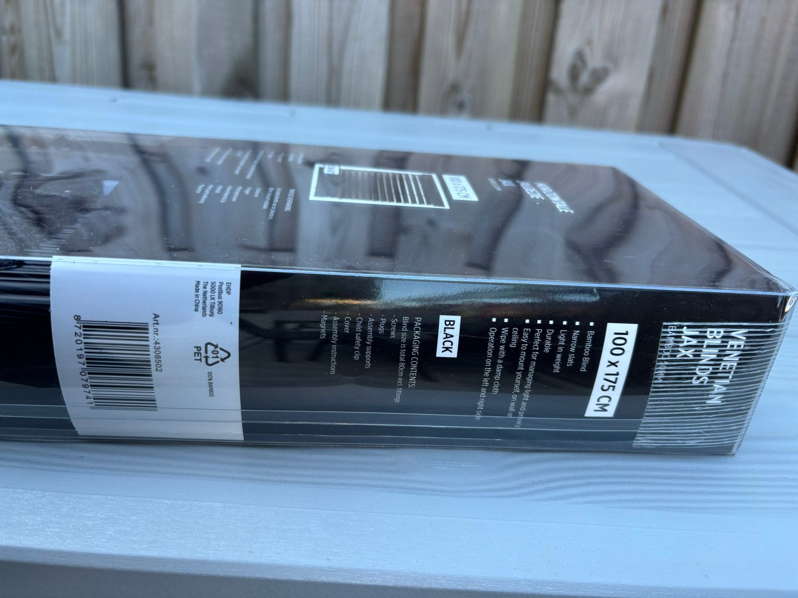 Nieuwe zwarte Luxaflex jaloezie 100x175 cm, Ophalen, Jaloezie, Zwart, Nieuw