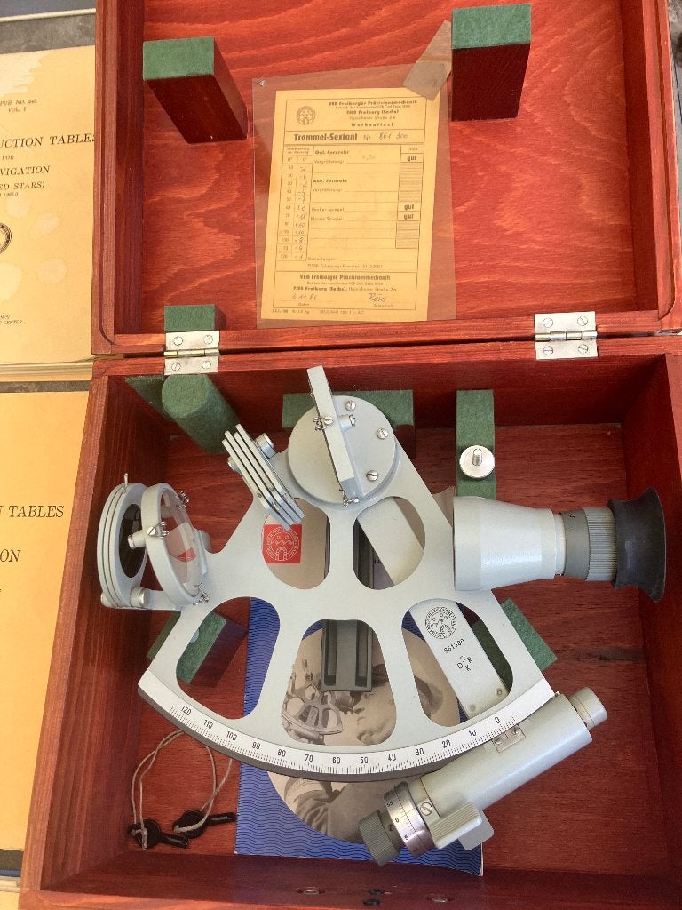 Freiberger sextant, Watersport en Boten, Navigatiemiddelen en Scheepselektronica, Ophalen, Zo goed als nieuw, Gps of Kompas