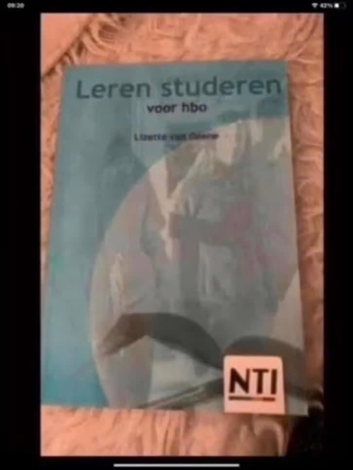 Leren studeren voor HBO - NTI, Boeken, Gelezen, Alpha, Lisette van Oerle, HBO