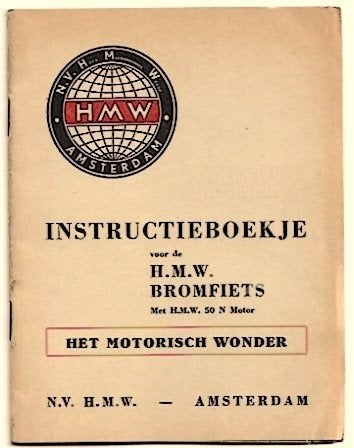 Instructieboek HMW met 50 N motor, Fietsen en Brommers, Verzenden, Zo goed als nieuw