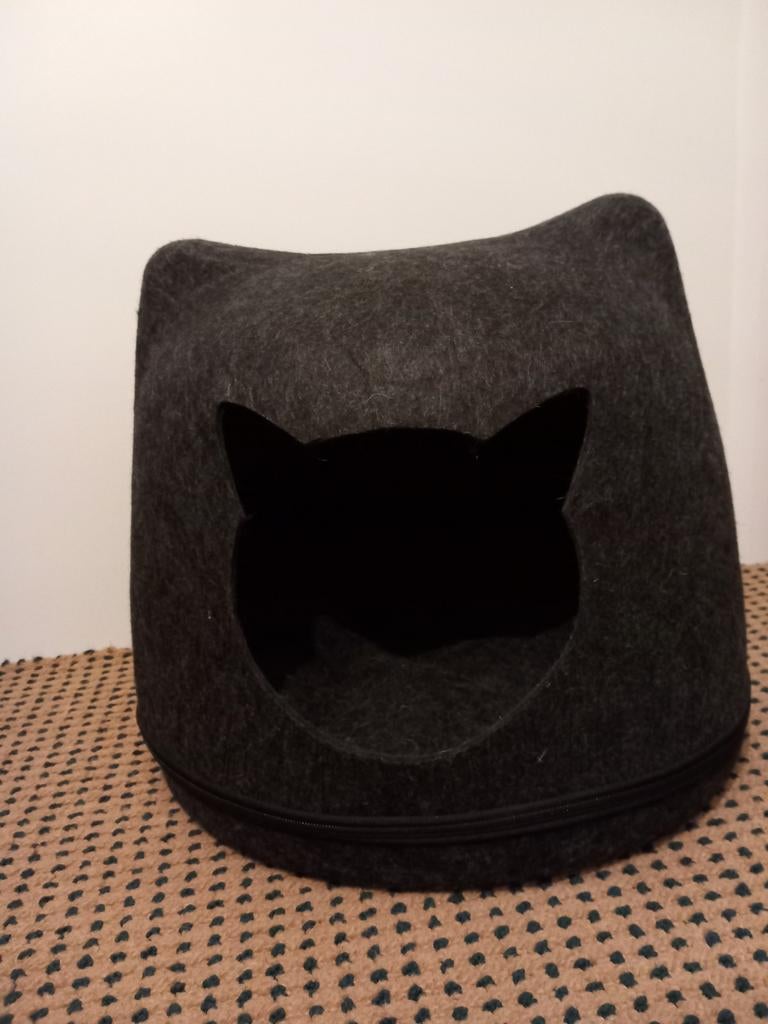 Leuke overdekte kattenmand, Ophalen