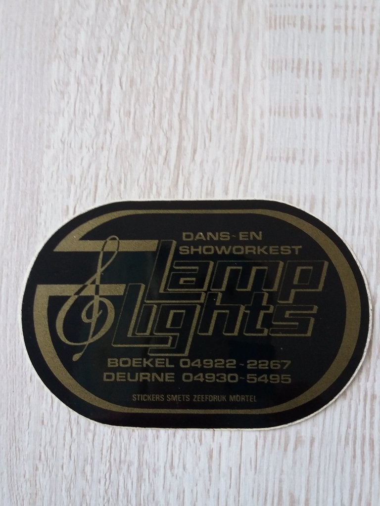 sticker Dans en Showorkest Lamp Lights, Verzamelen, Stickers, Ophalen of Verzenden, Zo goed als nieuw, Overige typen