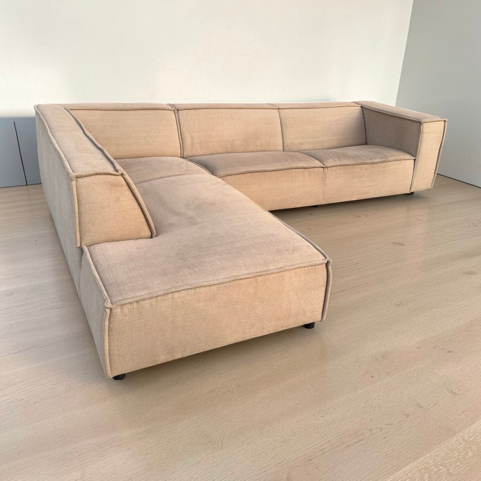 GRATIS LEVERING | BY SIDDE HOEKBANK BEIGE | GEREINIGD, 250 tot 300 cm, Hoekbank, Ophalen of Verzenden, Zo goed als nieuw