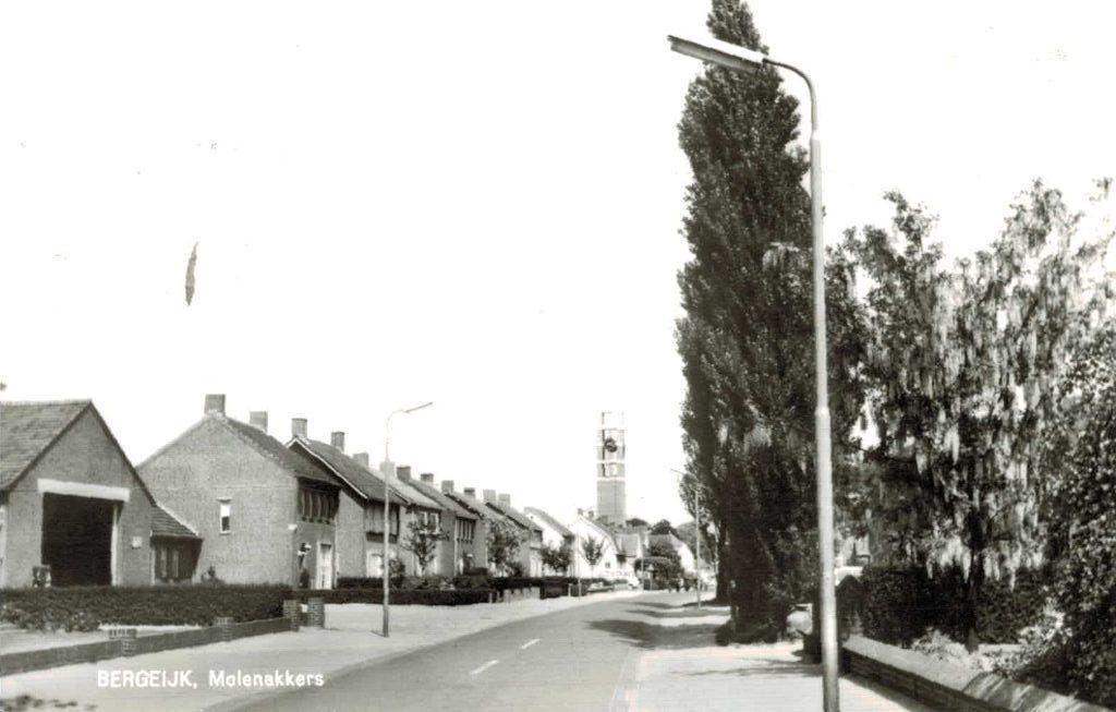 1956 BERGEIJK Molenakkers, Verzamelen, Ansichtkaarten | Nederland, Ophalen of Verzenden, 1940 tot 1960, Gelopen, Noord-Brabant