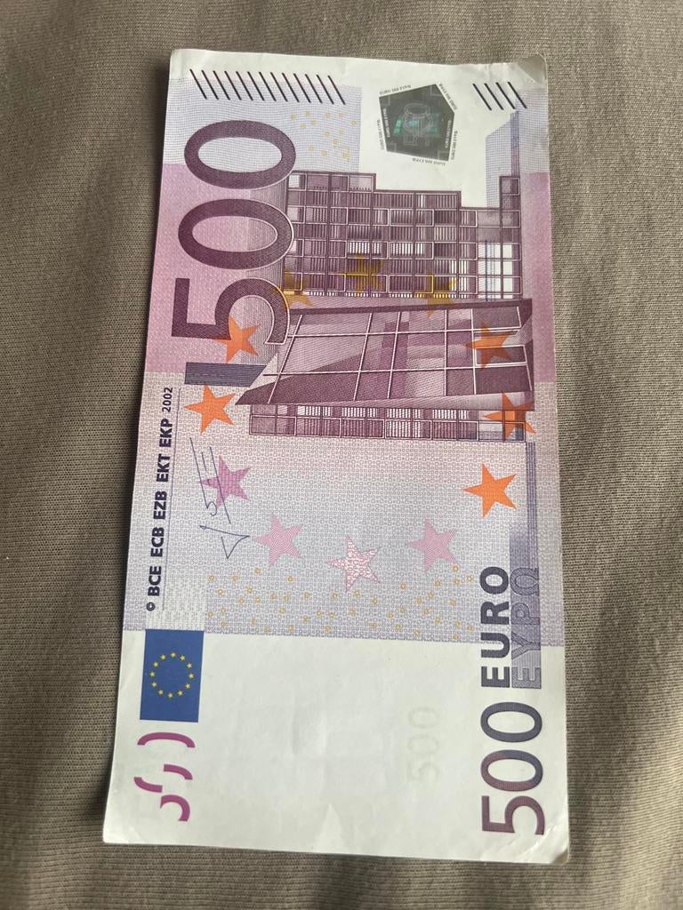 500 Euro biljet - Zeldzaam en waardevol, Postzegels en Munten, Bankbiljetten | Europa | Eurobiljetten, Ophalen, Overige landen