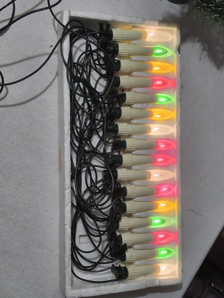 Oude gekleurde kerst verlichting., Ophalen of Verzenden, Gebruikt