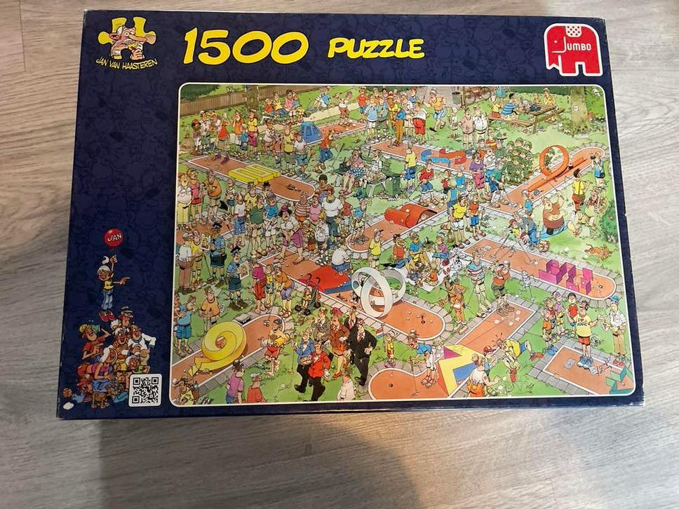 Jan van Haasteren - De Golfbaan - 1500 stukjes, Ophalen of Verzenden, 500 t/m 1500 stukjes, Zo goed als nieuw, Legpuzzel