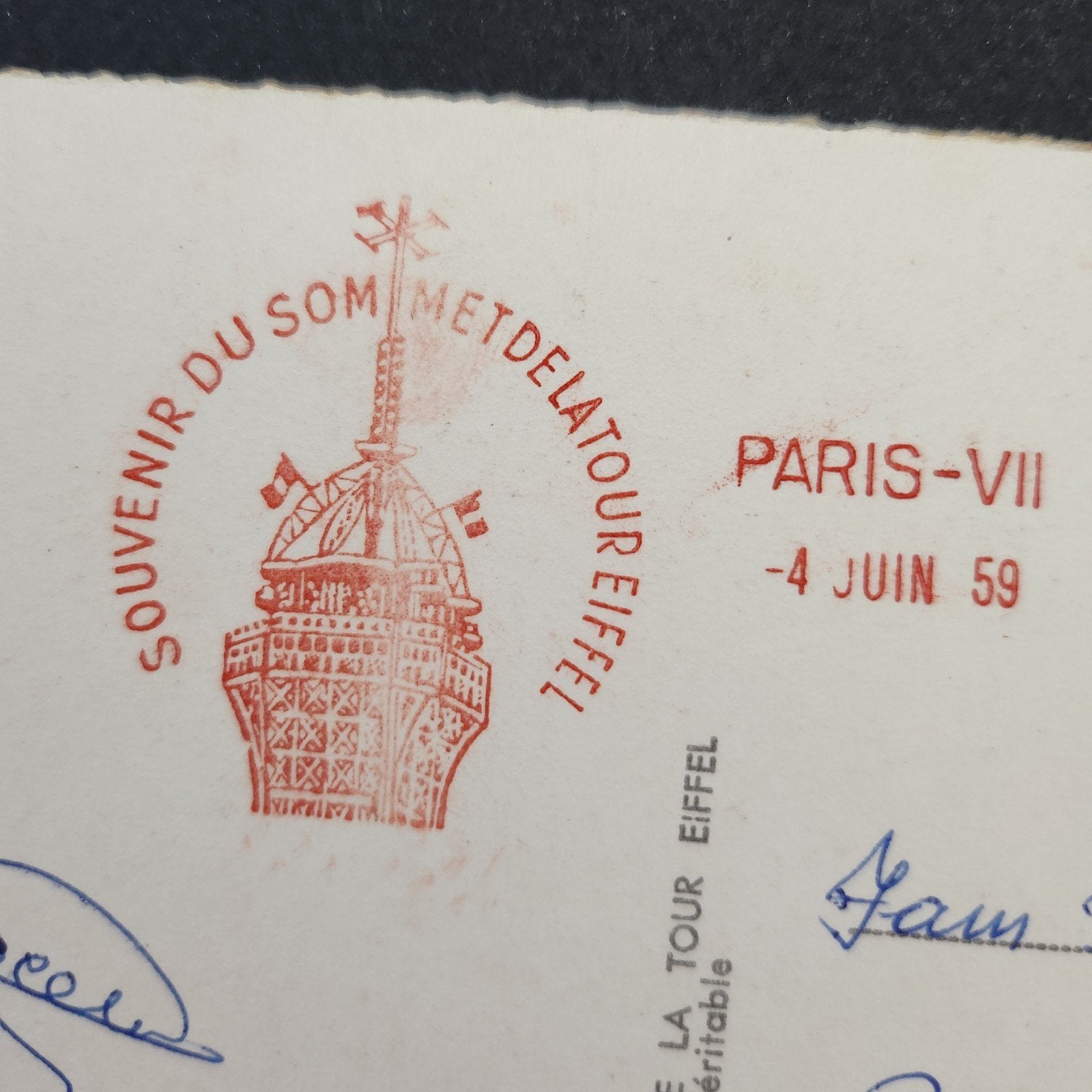 Unieke ansichtkaart Sacré-Cœur Parijs, gestempeld 1959, Ophalen of Verzenden, 1940 tot 1960, Gelopen