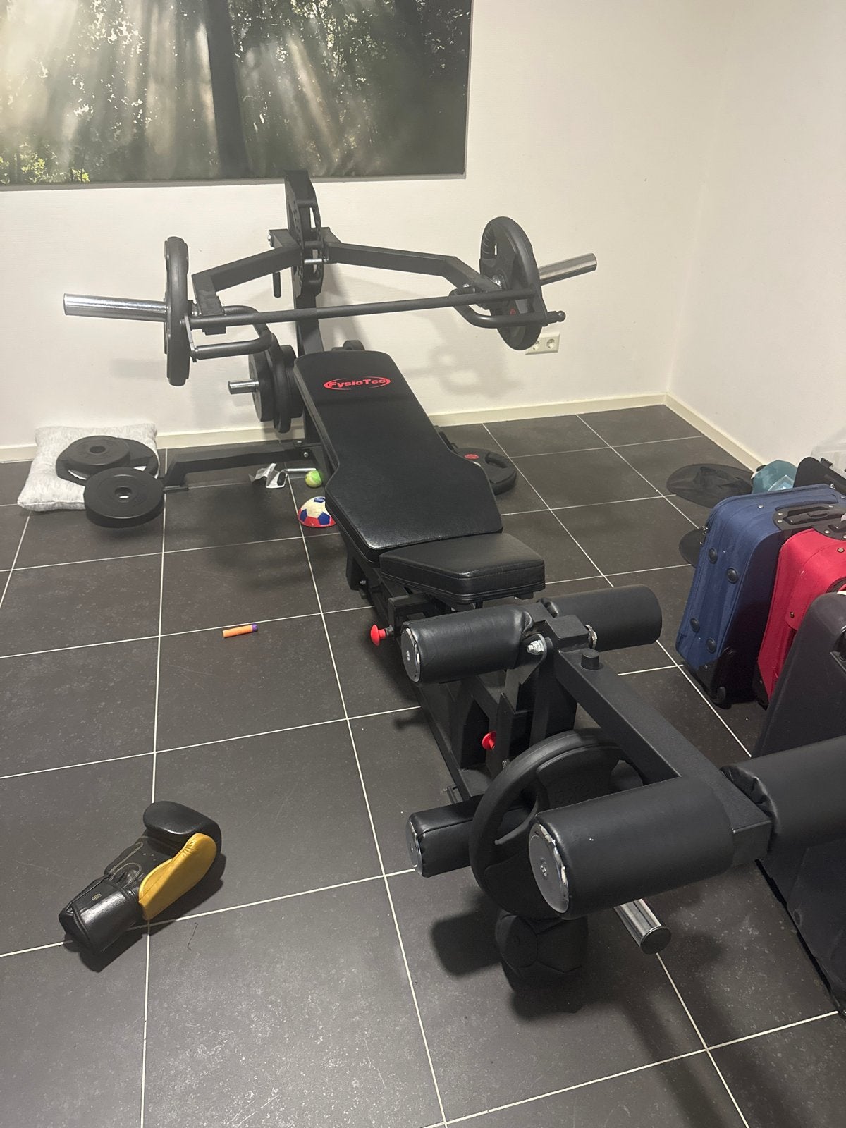 FysioTec Bench en Benen Apparaat, Gebruikt, Krachtstation, Ophalen of Verzenden, Metaal