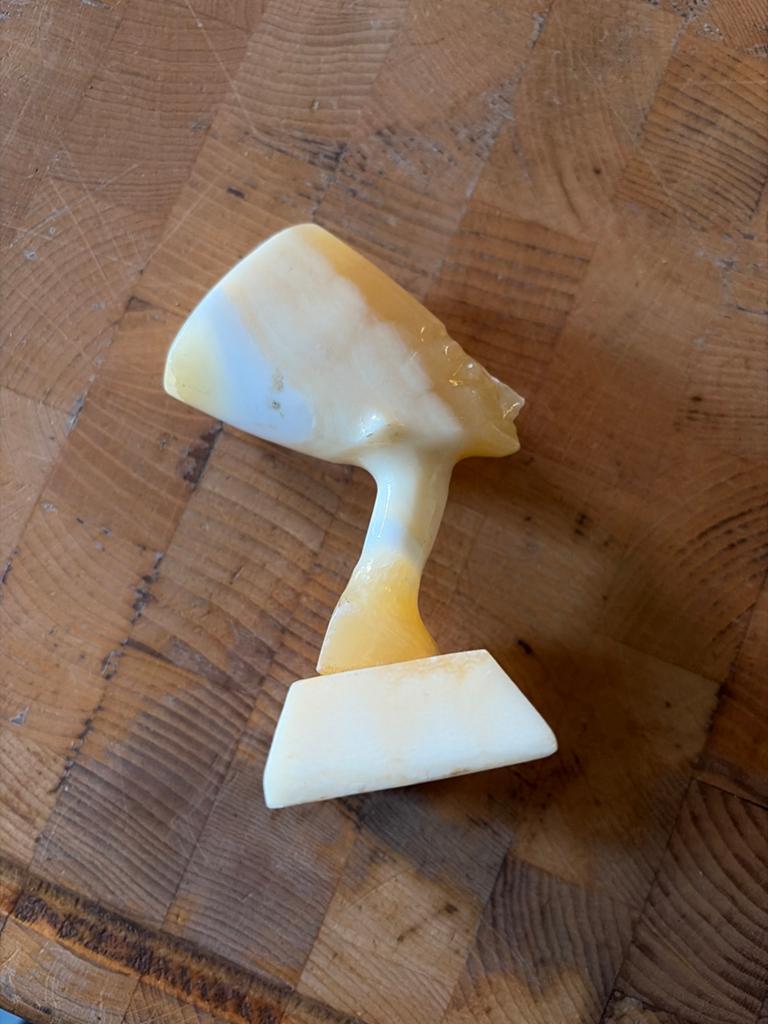 Albasten buste van Nefertiti - Egyptische decoratie, Sieraden, Tassen en Uiterlijk, Ophalen of Verzenden, Zo goed als nieuw, Overige materialen