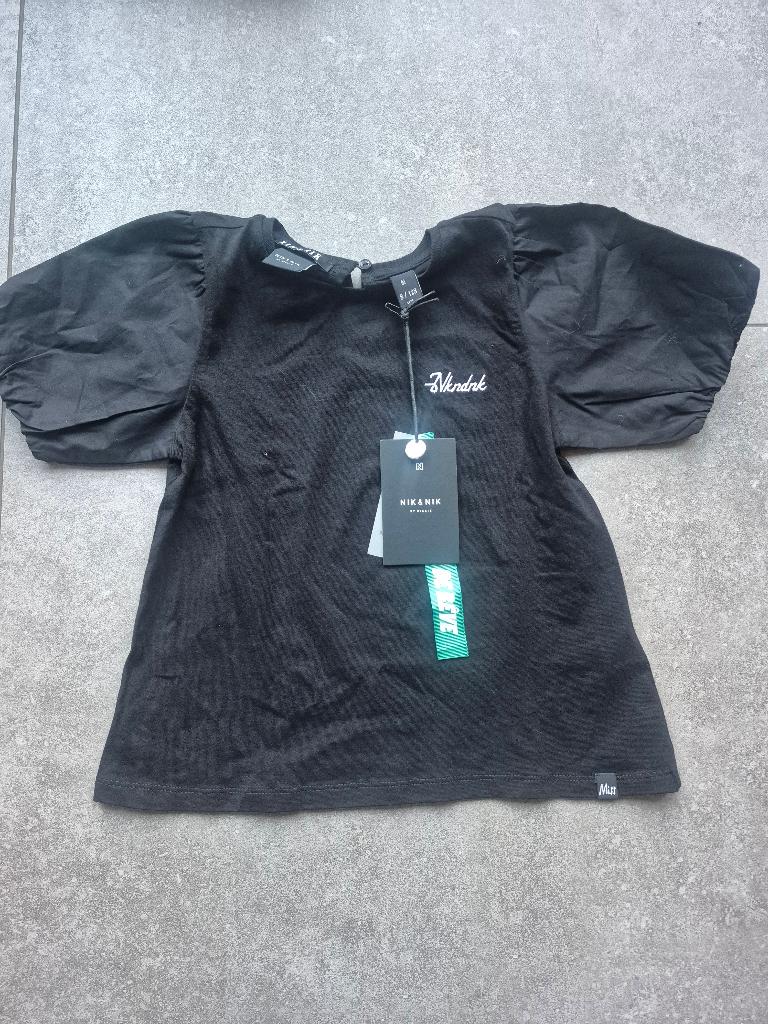 Nieuwe zwarte top NIk&Nik 128, Kinderen en Baby's, Kinderkleding | Maat 128, Meisje, Nieuw, Nik&Nik, Ophalen of Verzenden