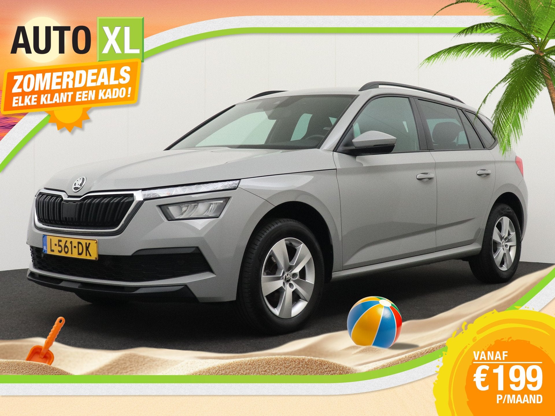 Skoda Kamiq 1.5 TSI 150 PK Aut. Sport Trekhaak RS-Sportstoel, Stof, 4 cilinders, 150 pk, Origineel Nederlands