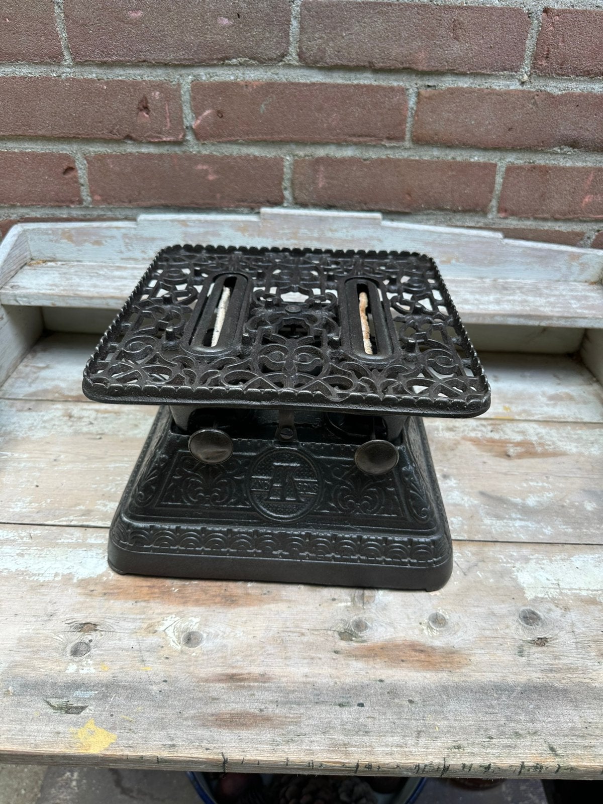 Antiek Petroleumstel / kachel gietijzer, voorloper emaille, Ophalen of Verzenden