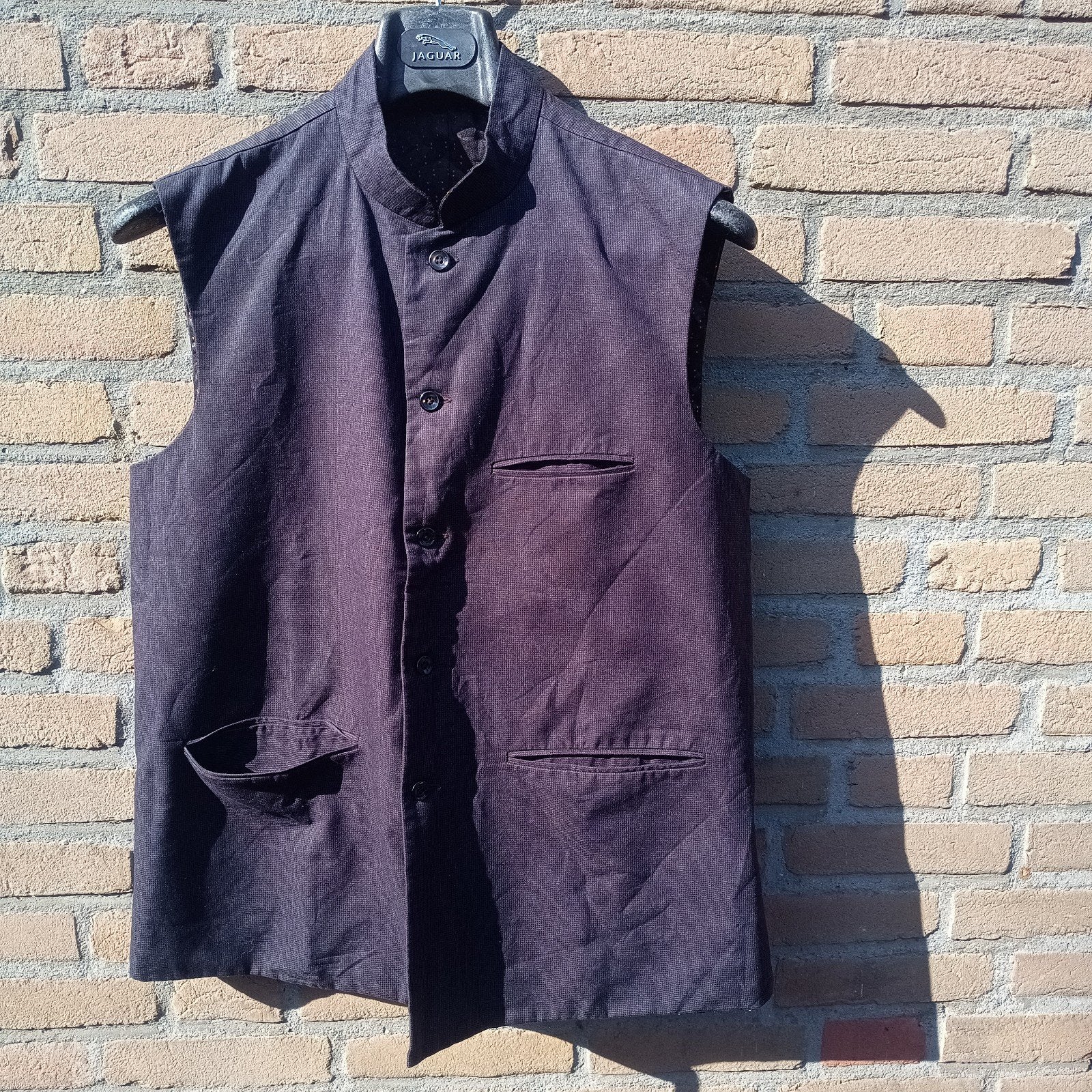 Trachten 54 L gilet grijs bruin Oktoberfest, Kleding | Heren, Ophalen of Verzenden, Gedragen, Maat 52/54 (L)
