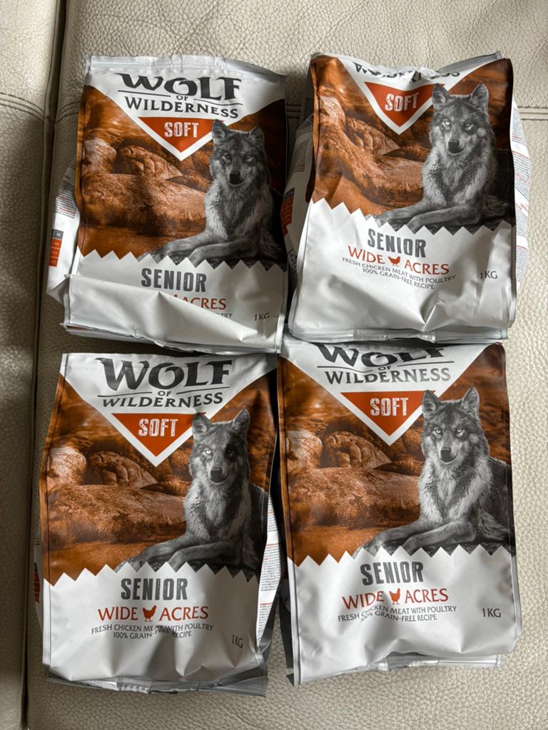 4 kilo Wolf of the Wilderness senior, Dieren en Toebehoren, Ophalen of Verzenden, Hond