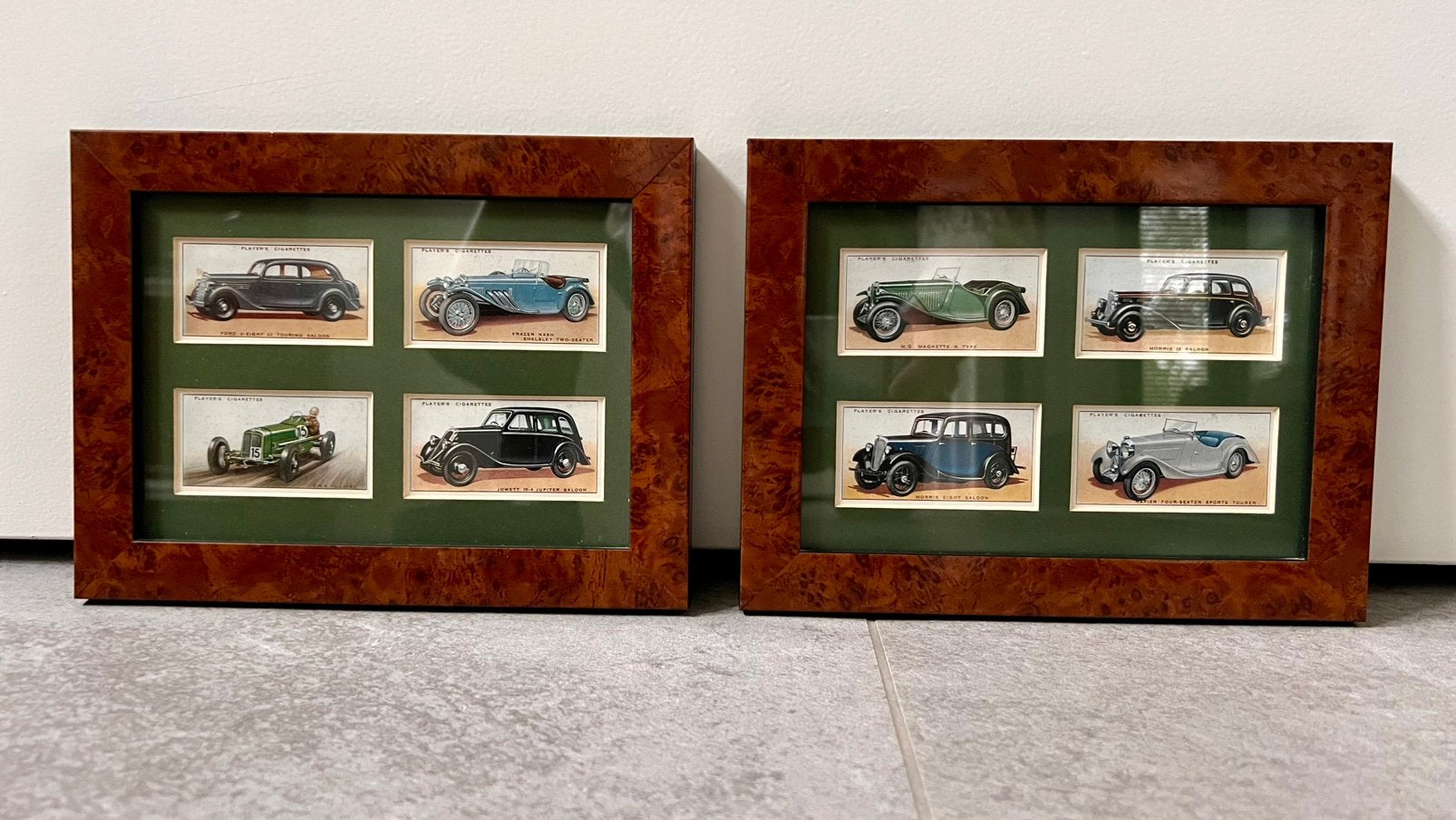 2 schilderijtjes Vintage auto jongens kinder, Ophalen of Verzenden, Zo goed als nieuw