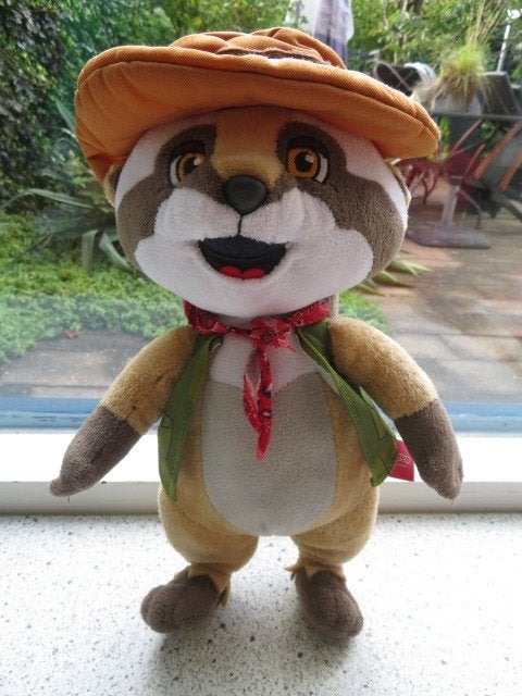 Wasbeer Randy Mascotte van Slagharen meet ca 30 cm, Beer, Ophalen of Verzenden, Zo goed als nieuw, Middelgroot (20 tot 80 cm)