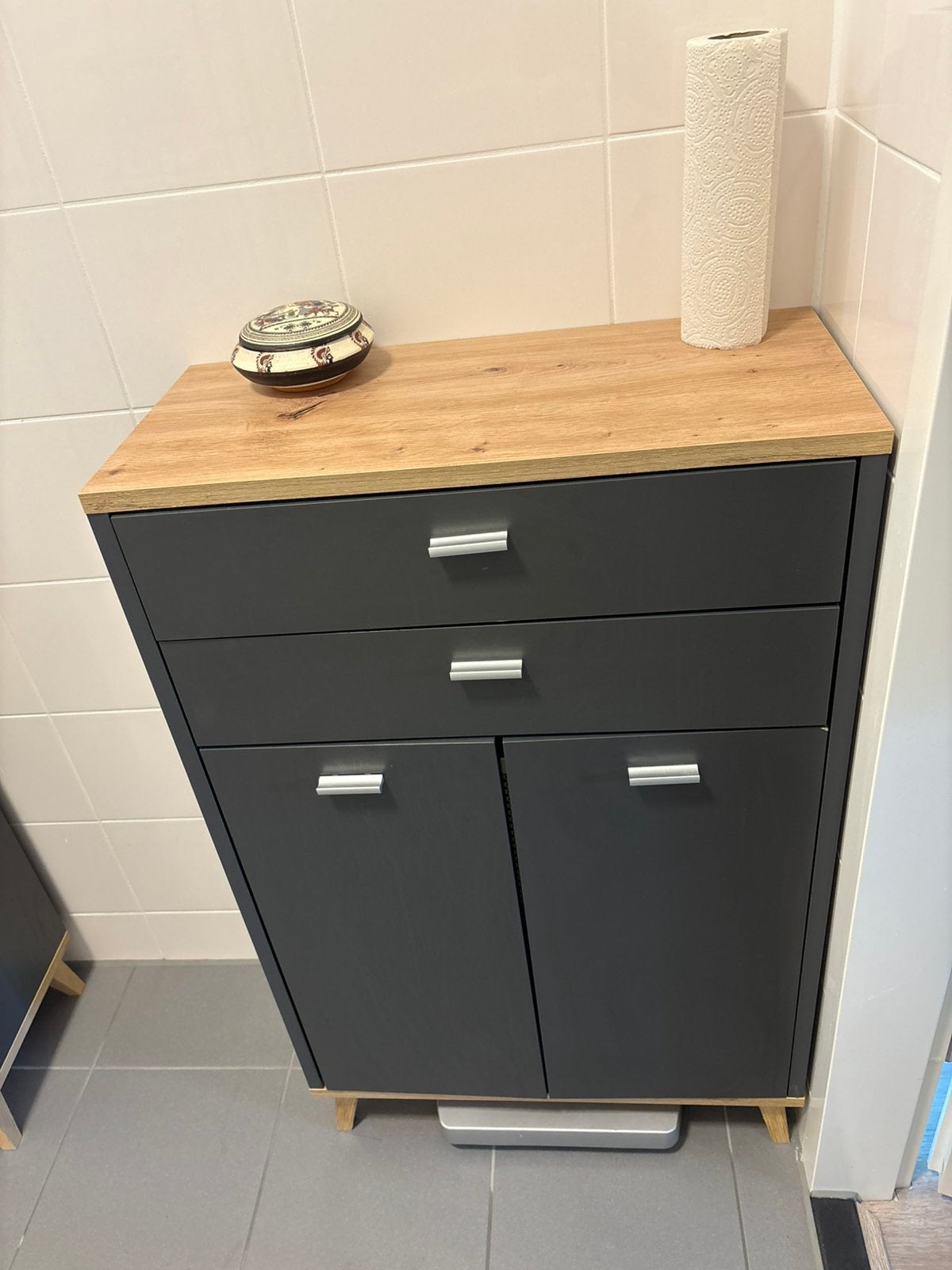 Badkamerkast, Huis en Inrichting, Badkamer | Badkamermeubels, Ophalen, (Half)hoge kast, Minder dan 50 cm, Zo goed als nieuw