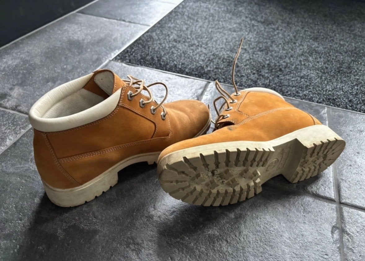 Timberland Enkellaarzen - Maat 40 (9.5M), Ophalen, Gedragen, Bruin, Lage of Enkellaarzen