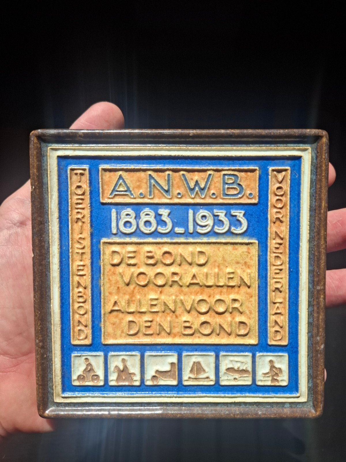 ANWB Gedenktegel 1883-1933 - Delft, Ophalen of Verzenden