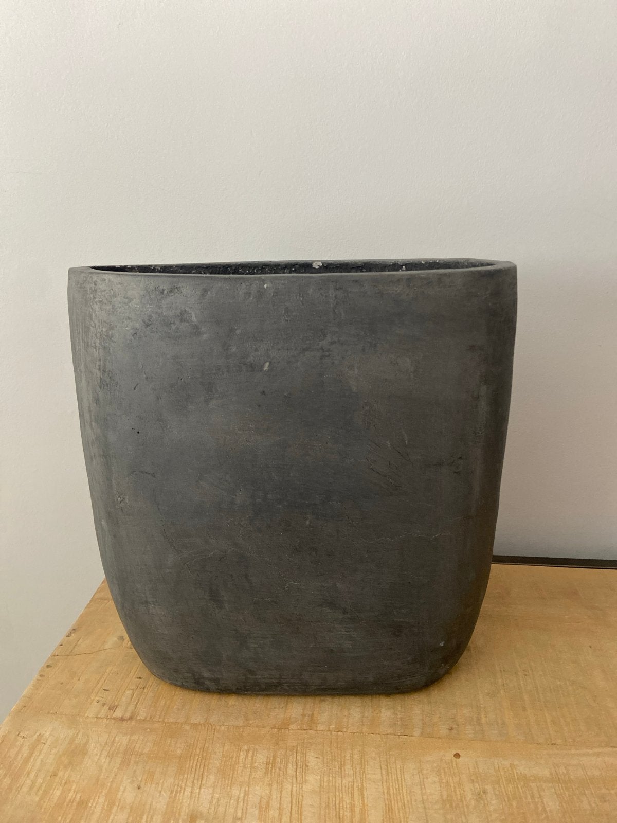 Grijze pot - 38cm hoog, Huis en Inrichting, Ophalen, Gebruikt, Grijs, 38 cm