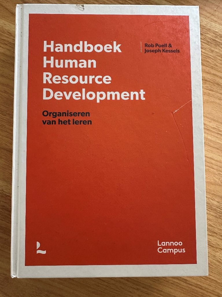 Handboek Human Resource Development - Poell & Kessels zgan, Ophalen, Rob Poell & Joseph Kessels, HBO, Zo goed als nieuw