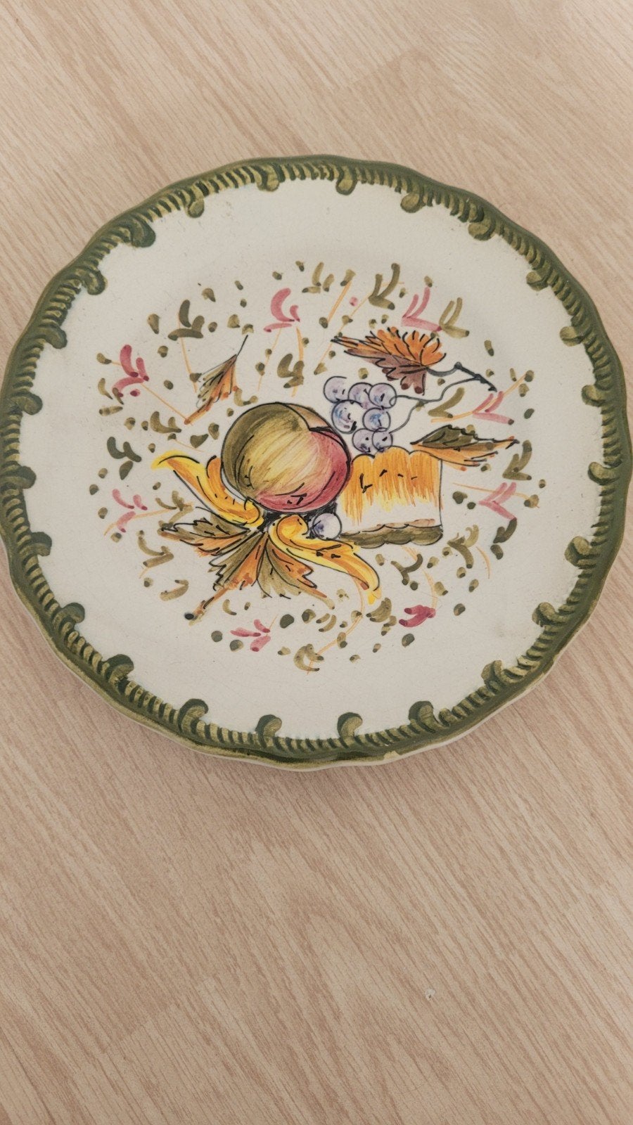 majolica wandbord vintage, Ophalen of Verzenden