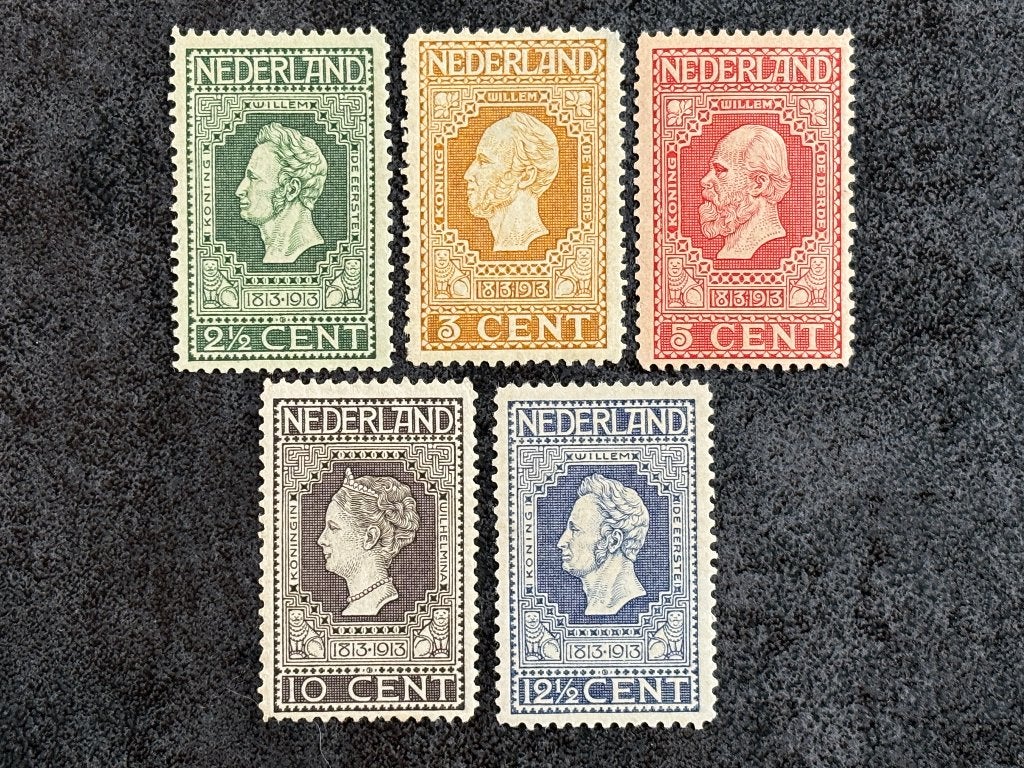 1913 NVPH 90-94 100 jaar onafhankelijkheid Ongebruikt, Ophalen of Verzenden, T/m 1940