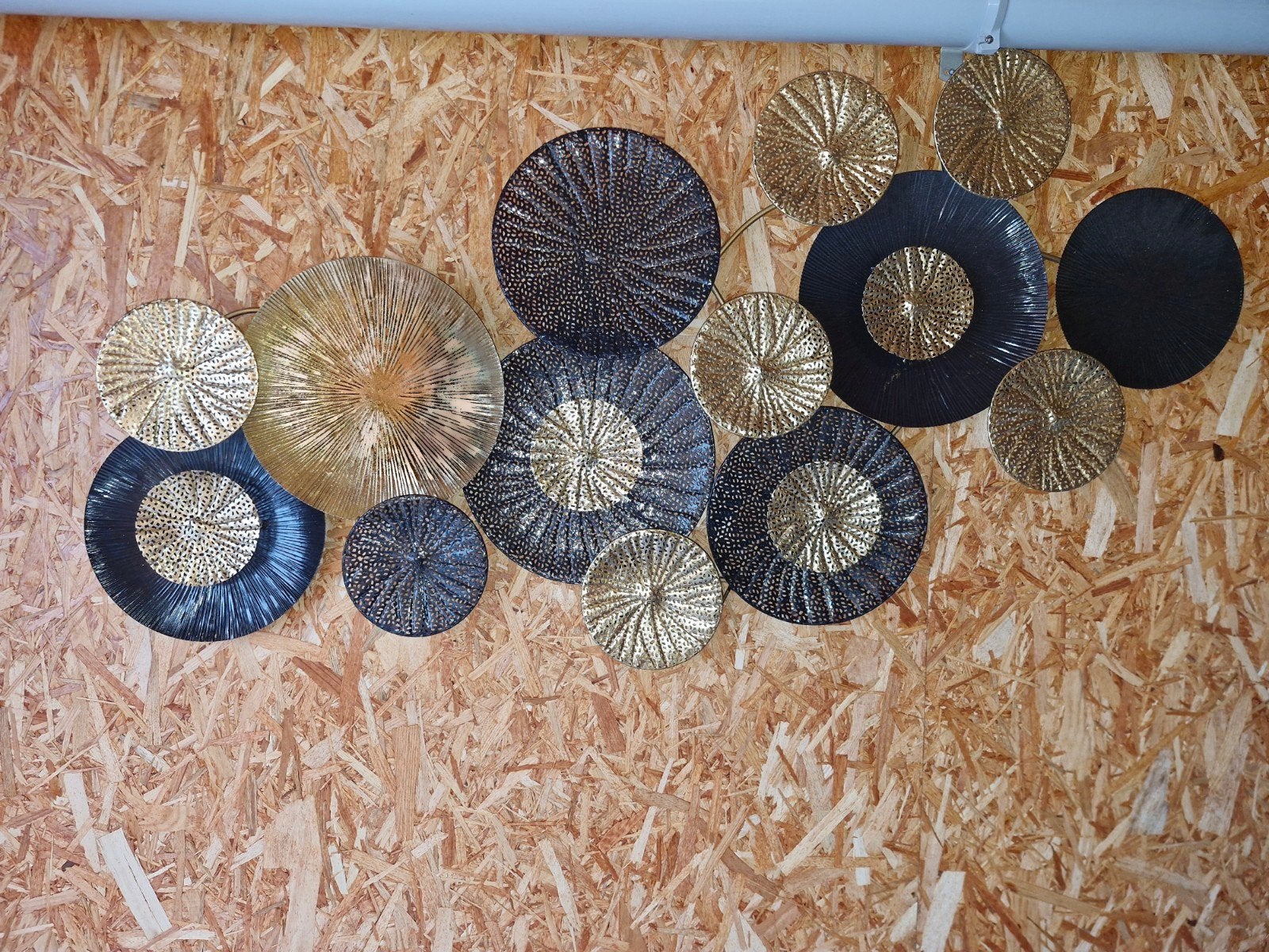muurdecoratie, Ophalen, Metaal, Industrieel, Zwart