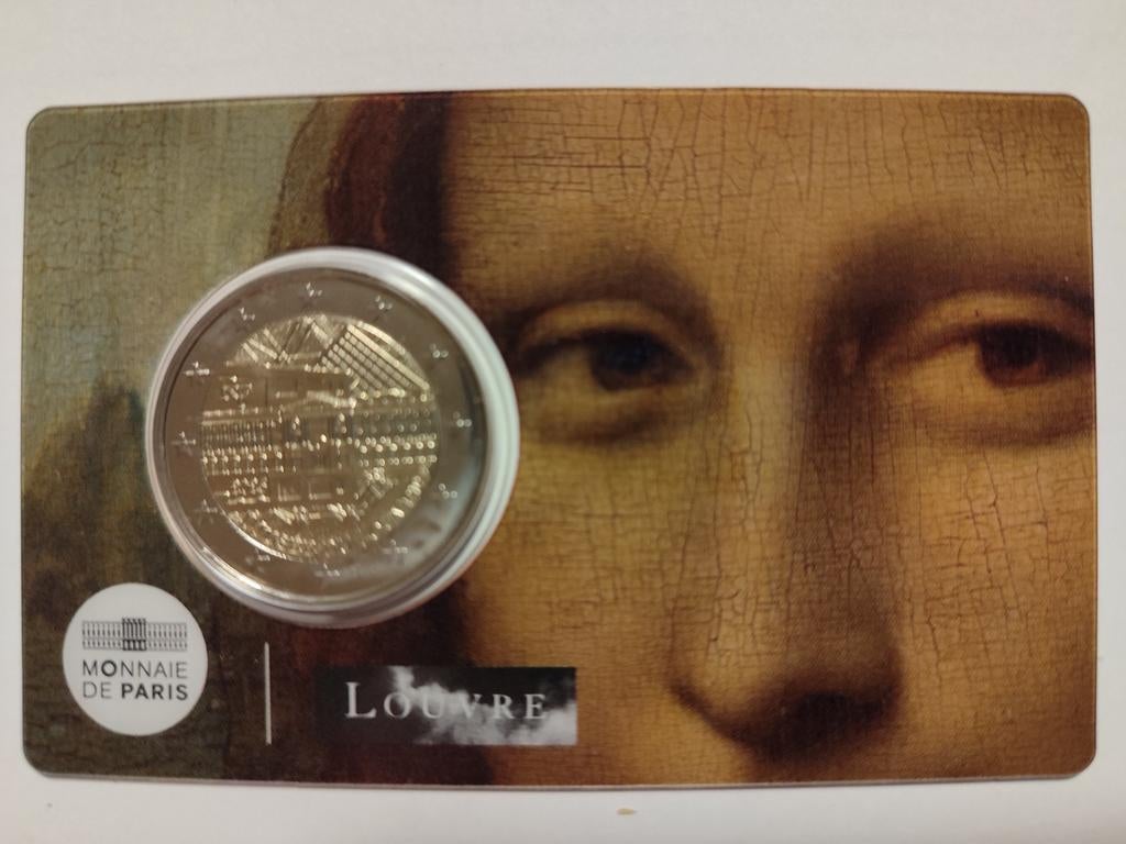 Frankrijk 2 euro 2025 BU LOUVRE La Joconde Leonard de Vinci, Postzegels en Munten, Munten | Europa | Euromunten, Ophalen of Verzenden