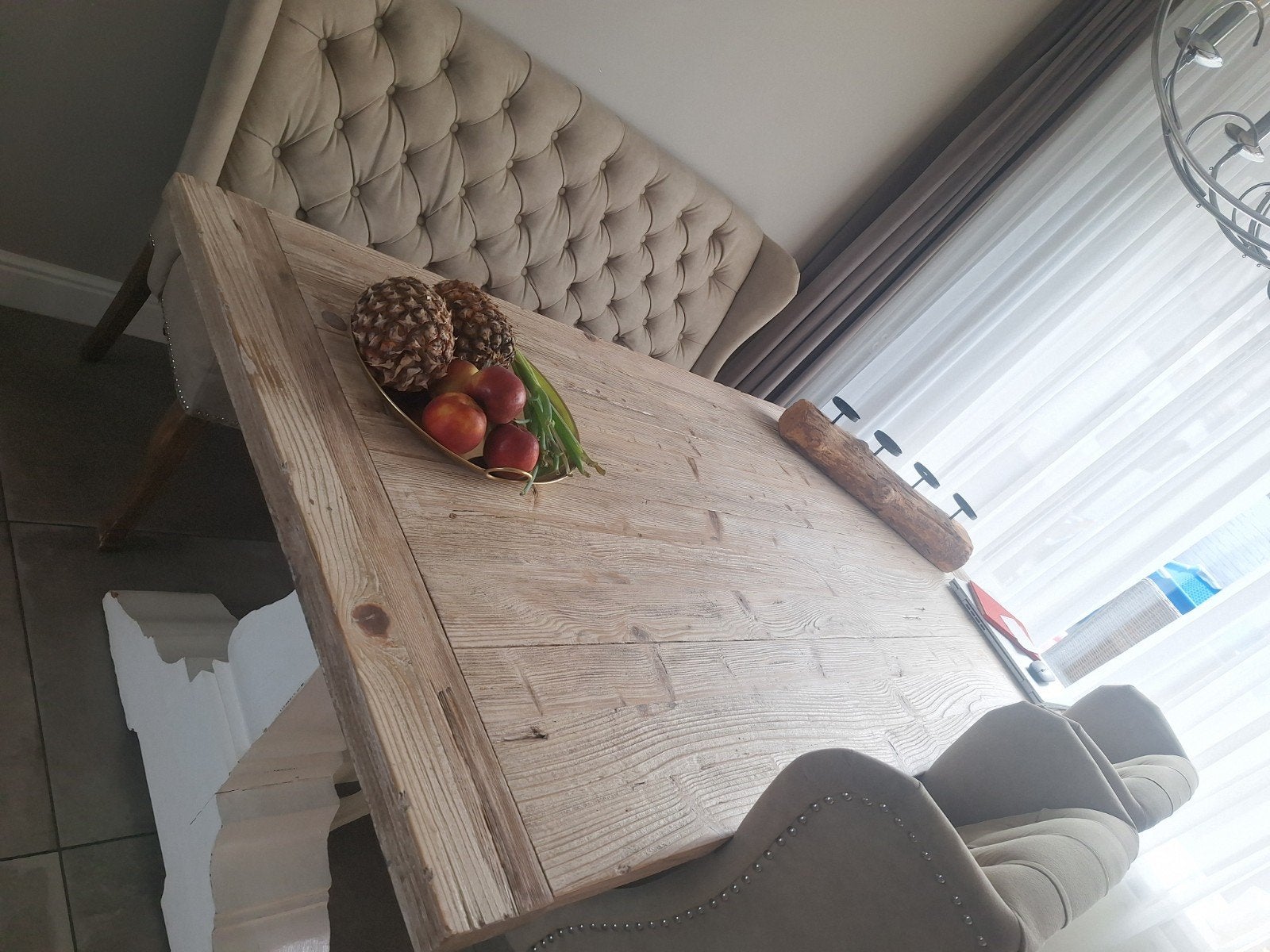 Eettafel Amanda 200x100 cm - Robuust en Stijlvol, Ophalen, Gebruikt, 100 tot 150 cm, Vijf personen of meer