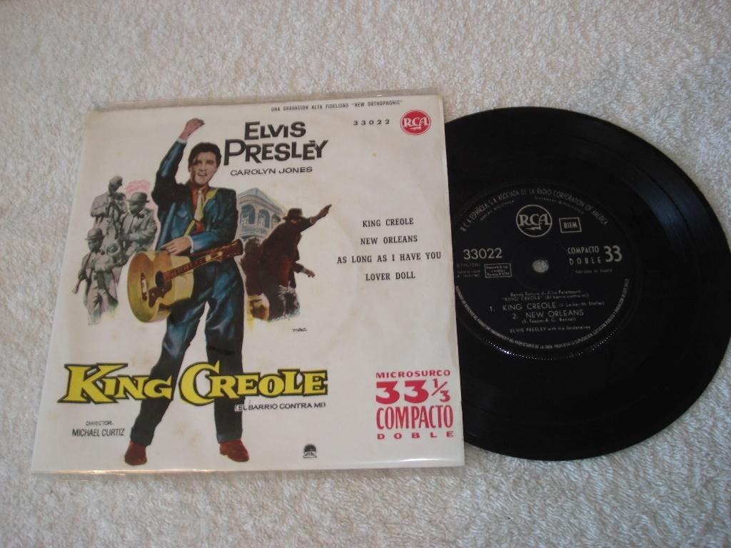 Elvis Presley   EP  King Creole   Spanje    Orgineel, Ophalen of Verzenden, Zo goed als nieuw, Pop, EP