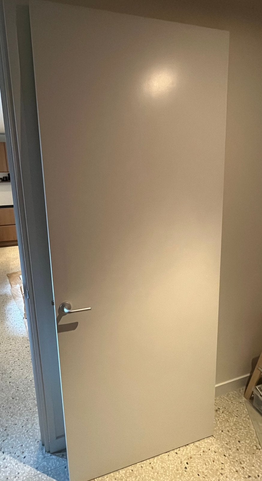 Houten binnendeur 93 x 231, linksdraaiend, Ophalen, Zo goed als nieuw, Binnendeur, 215 cm of meer