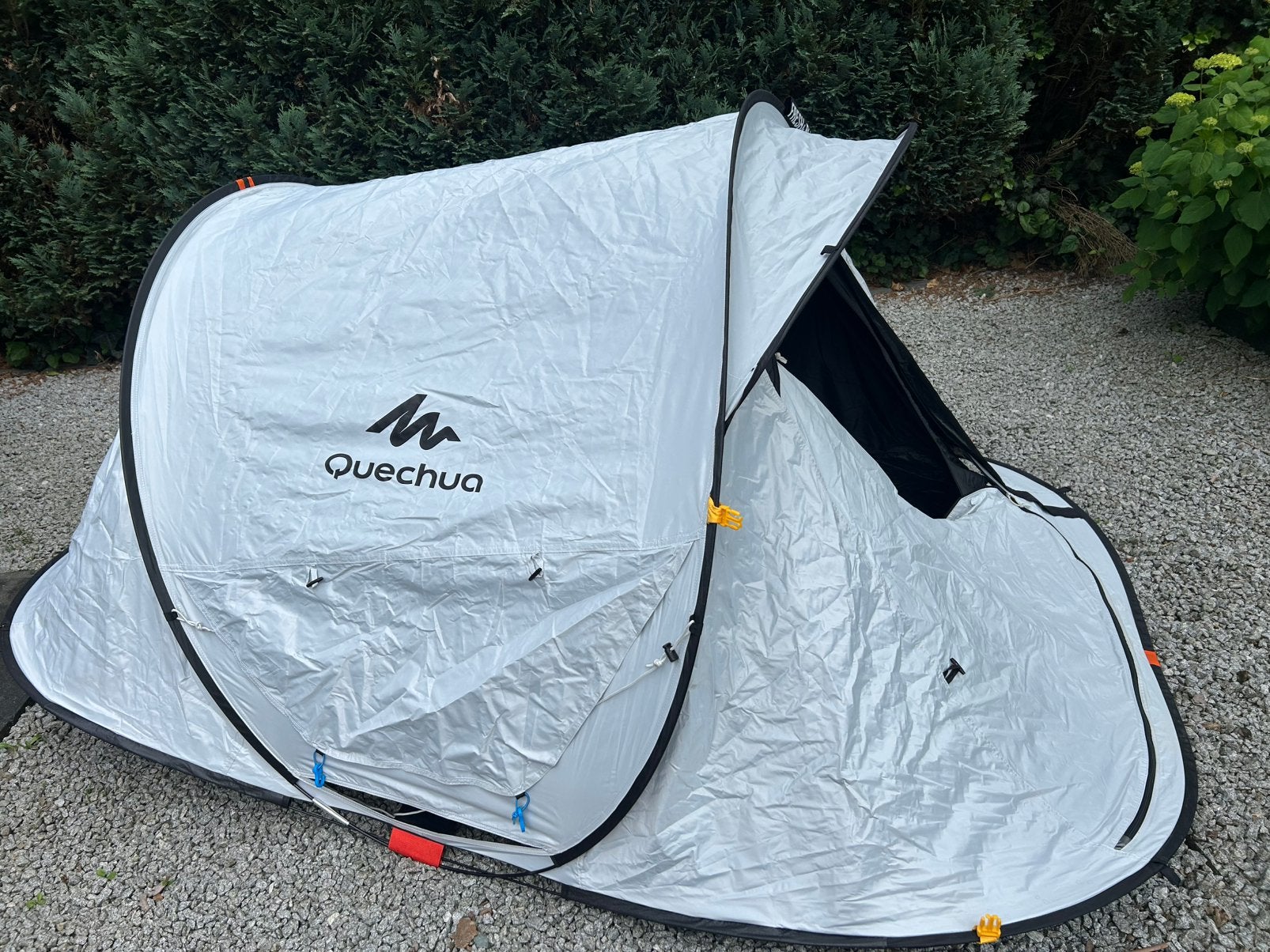 Quechua tent 2 seconds Fresh & Black (2p), Caravans en Kamperen, Tenten, Ophalen, Zo goed als nieuw, Tot en met 2