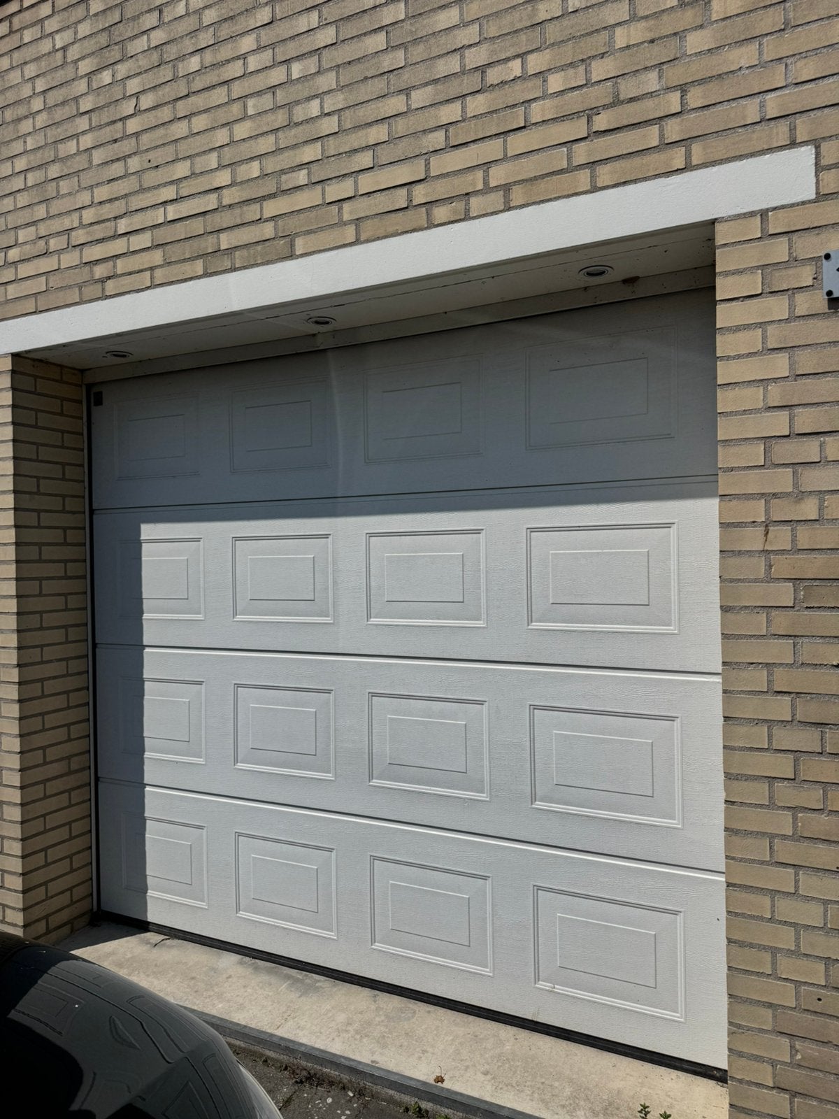 Hörman garagedeur met houtlook, Ophalen, 200 cm of meer, Wit, Zo goed als nieuw