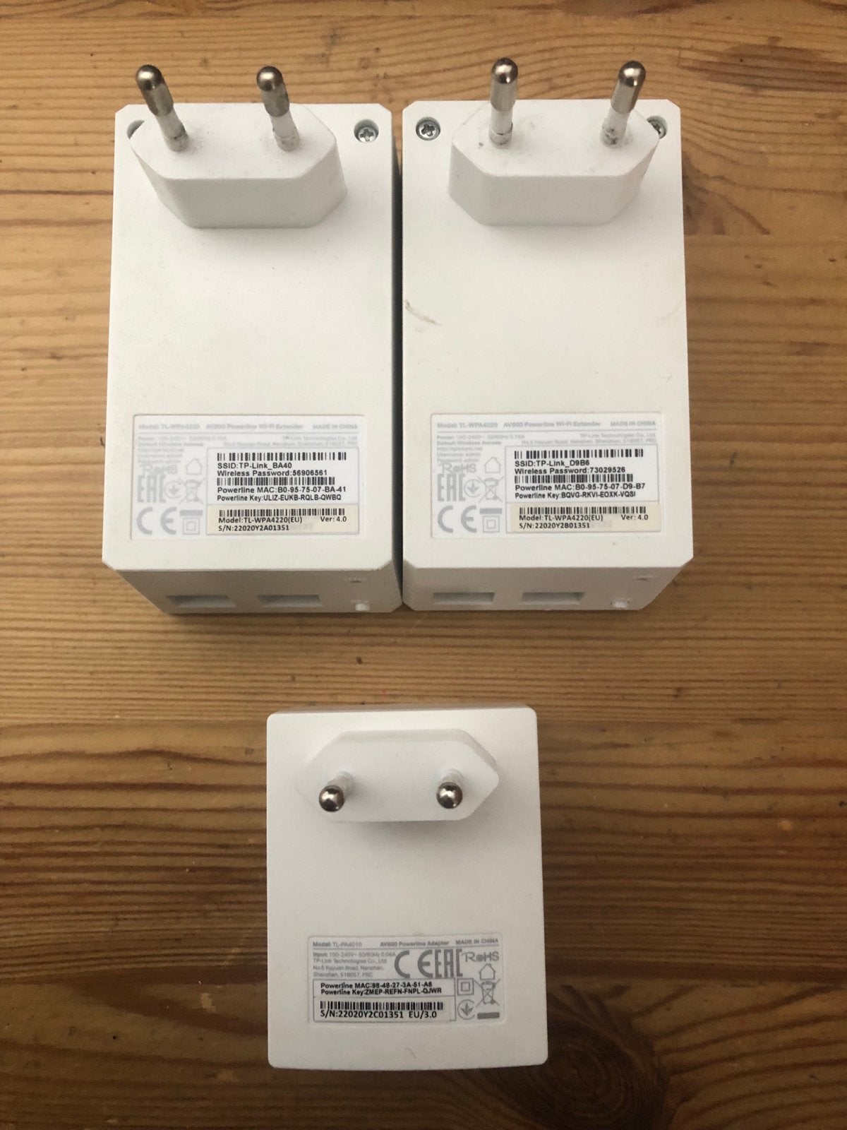 TP-Link AV600 Powerline Adapters (3 stuks), Ophalen of Verzenden, Gebruikt