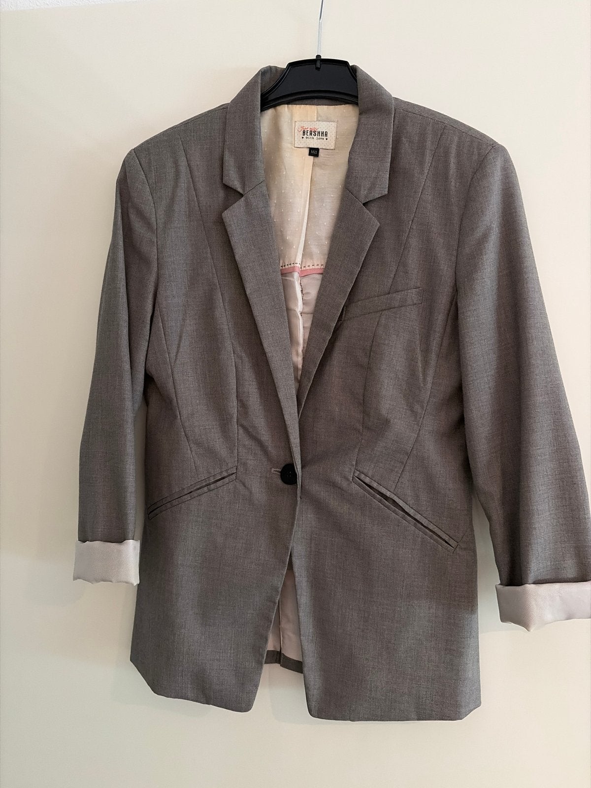 Stijlvolle grijze blazer van Bershka, maat M, Kleding | Dames, Maat 38/40 (M), Verzenden, Jasje, Grijs